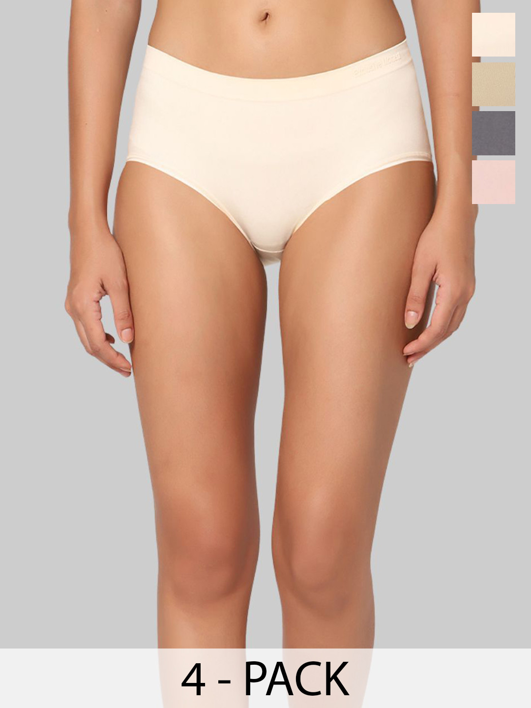 INTIMATE QUEEN Pack Of 4 Mid-Rise Hipster Briefs IQ-CBU-FP-XS
