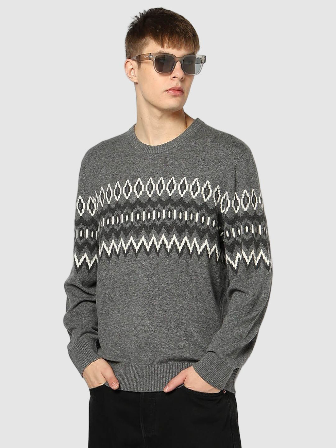 GAP Fairisle Men Printed Pullover Sweater