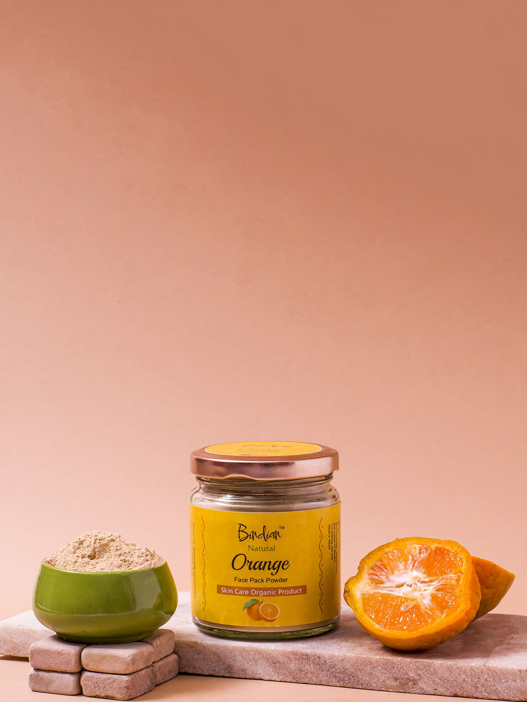 Bindian Orange Peel Skin Brightening & Pore Cleansing Face Pack Powder - 100 g