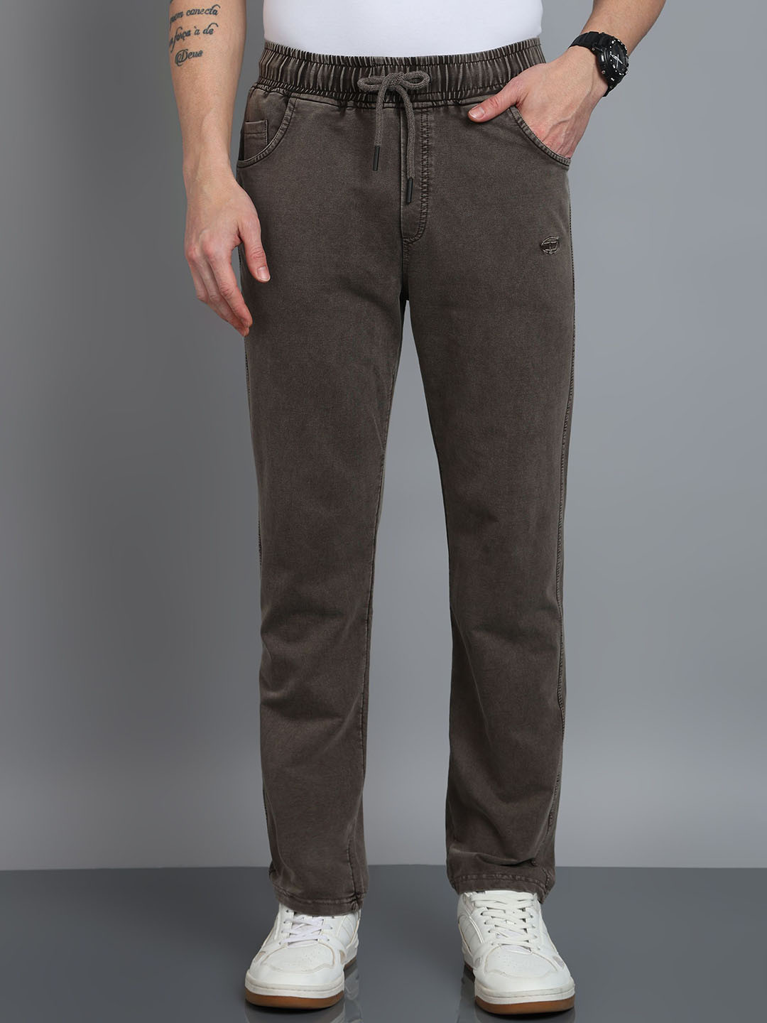 ELLIPSE Men Regular Fit Mid-Rise Cotton Trousers