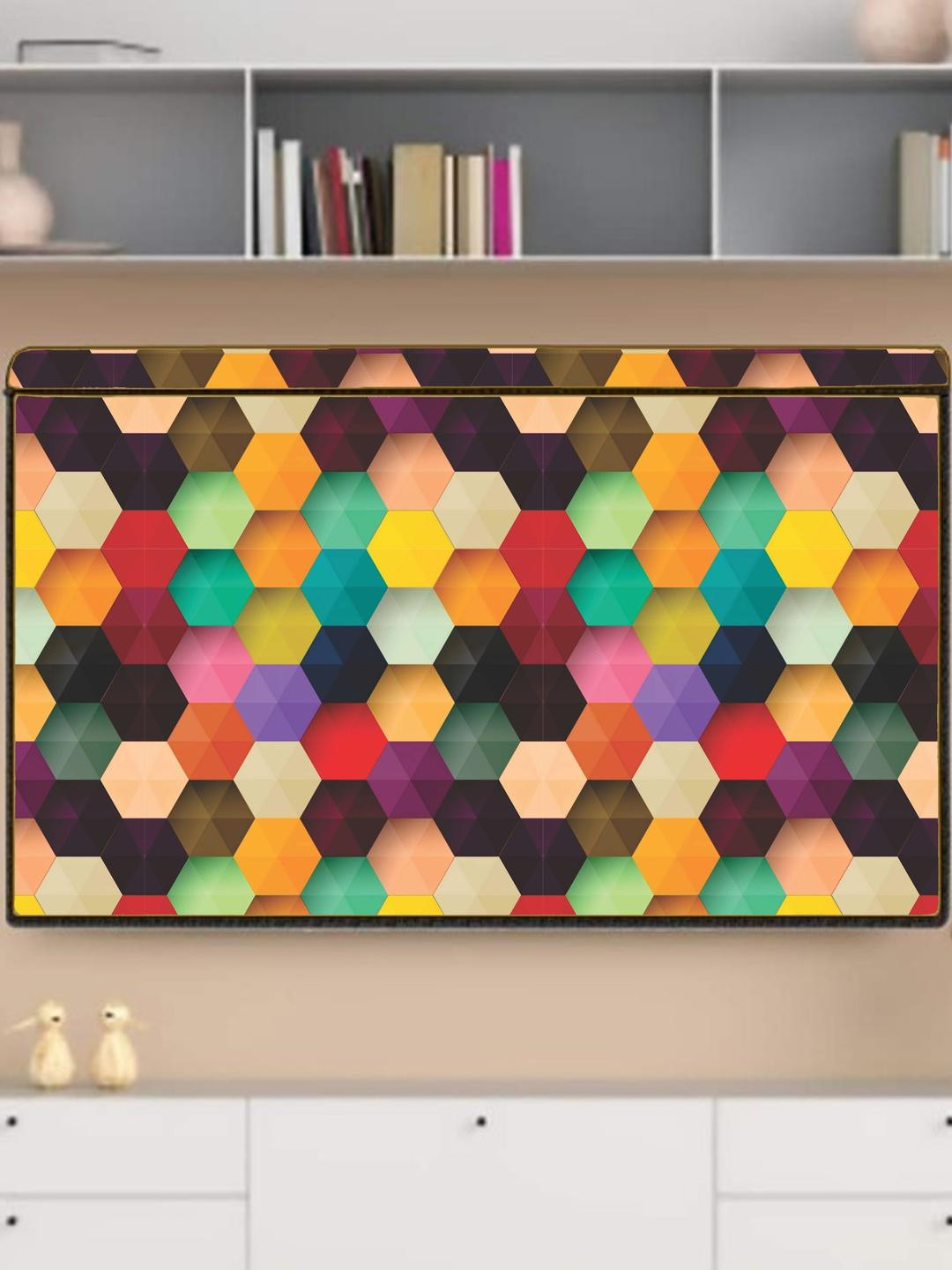 MOGNE FAB Multicolor PVC Waterproof & Dustproof Printed  43 Inch LED TV Cover
