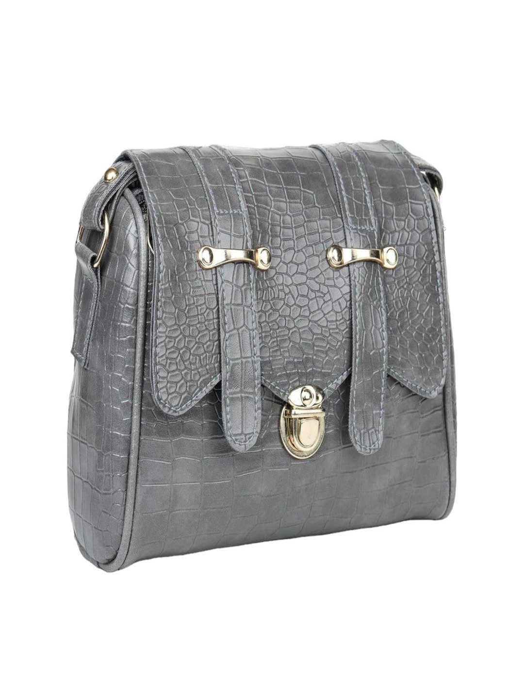 marcG Animal Textured PU Structured Sling Bag With Tasselled