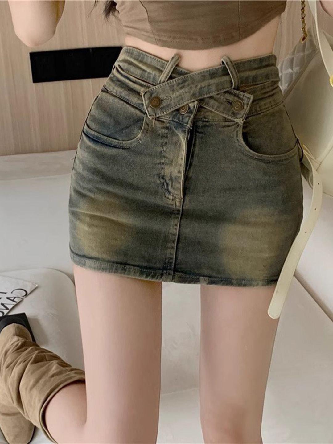 StyleCast Tulip Pure Cotton Mini Skirt