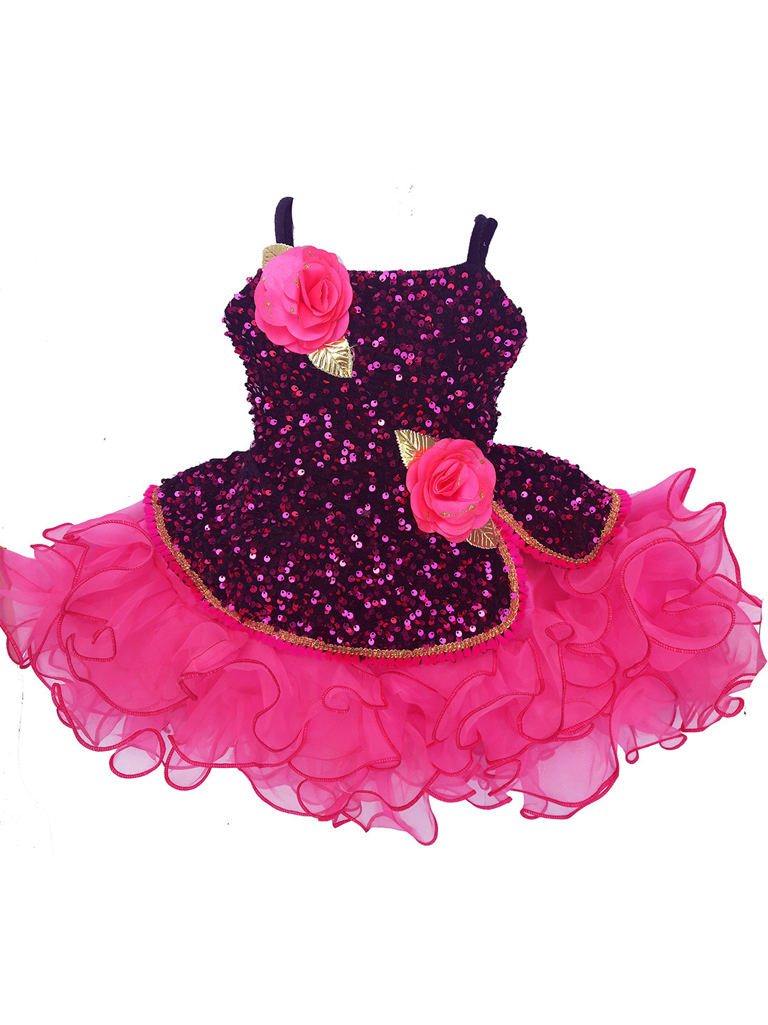 VILLATA FASHION Girls Self Design Fit & Flare Dress