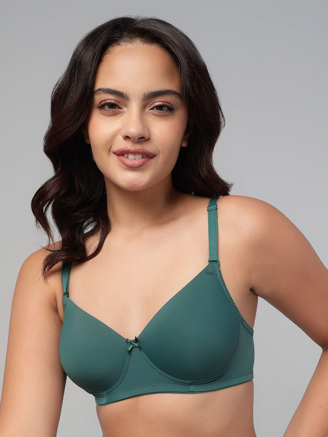 Clovia Bra Full Coverage Full Cup Wire Free Lightly Padded T-shirt Bra