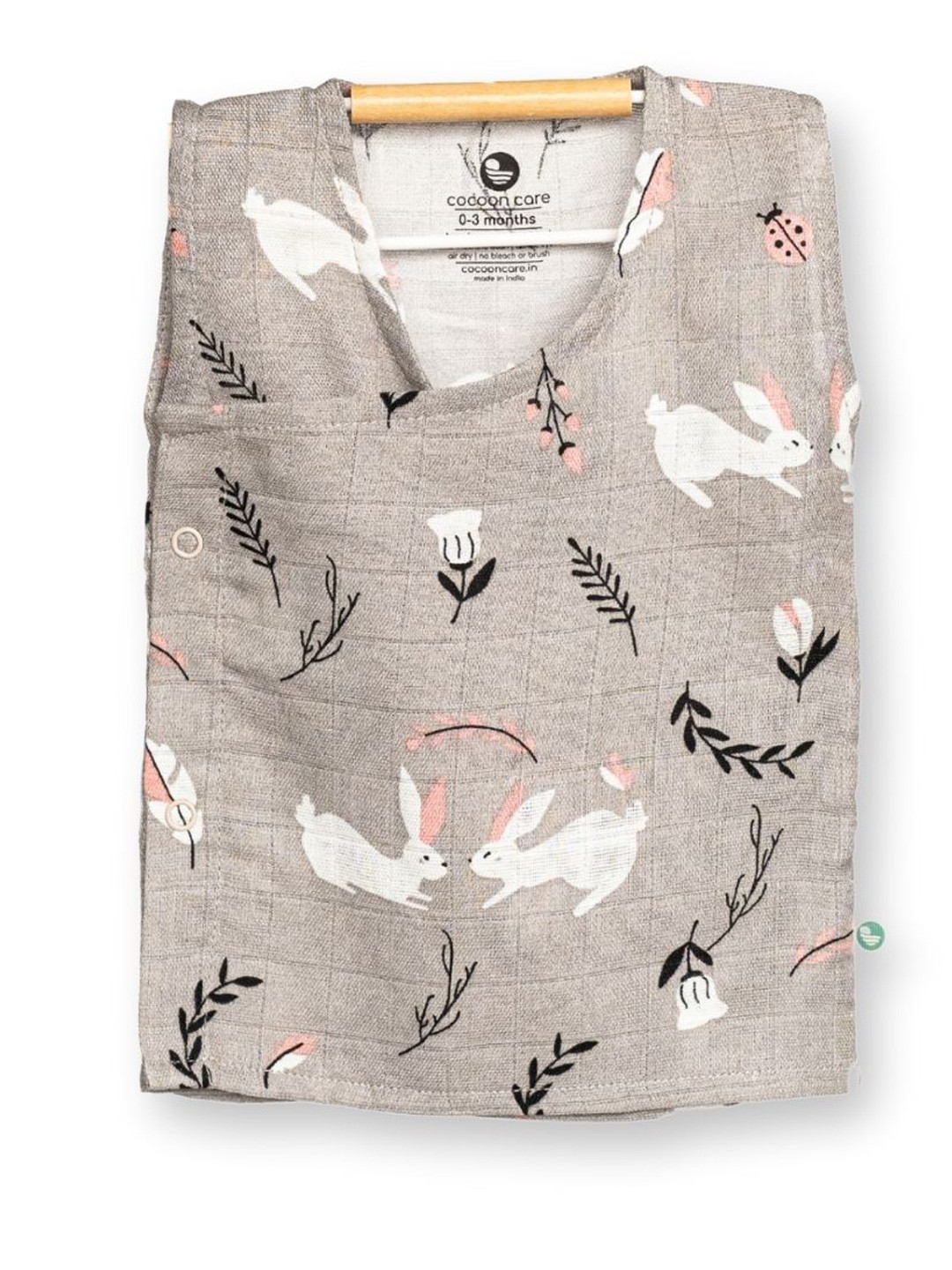 Cocoon Care Infants Printed Bamboo Muslin Kimono Jabla Vest