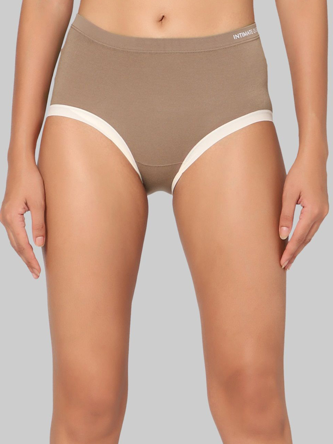 INTIMATE QUEEN Mid-Rise Hipster Briefs IQ-YBU-BROWN-XS