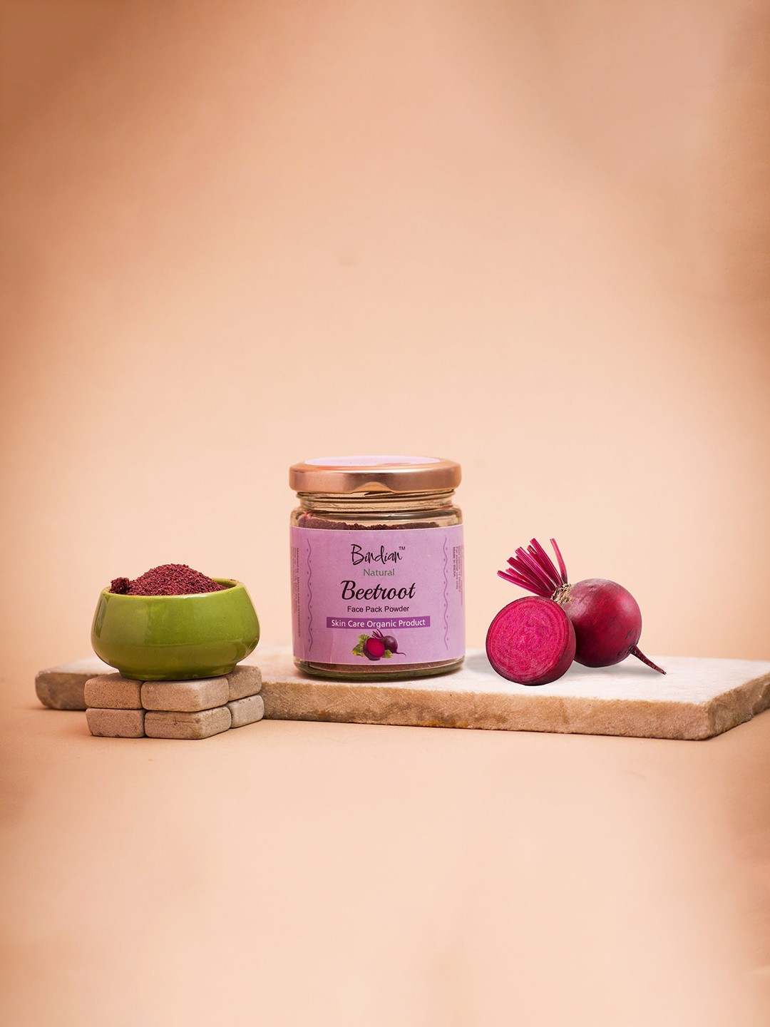 Bindian Beetroot Face Pack Powder For Radiant Glow - 100 g