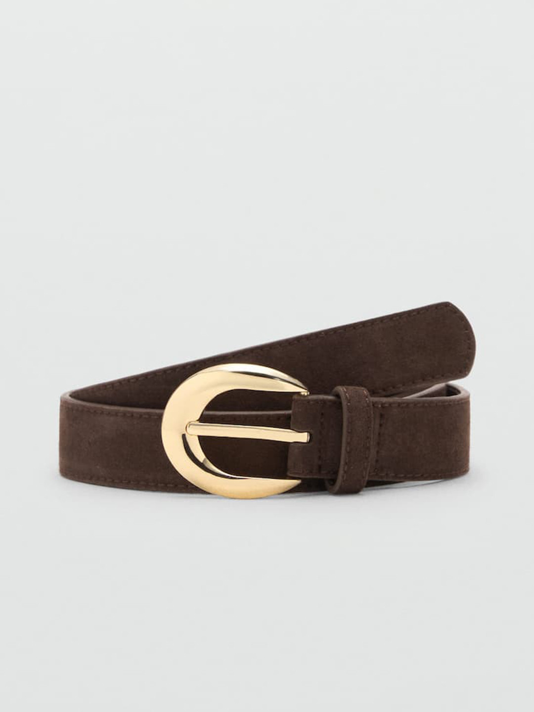 MANGO Women Leather Wide Belt