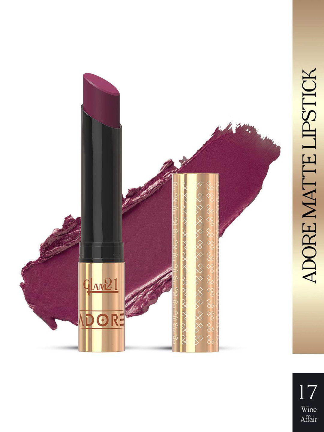 GLAM21 Adore Smudgeproof Matte Lipstick- Wine Affair 17