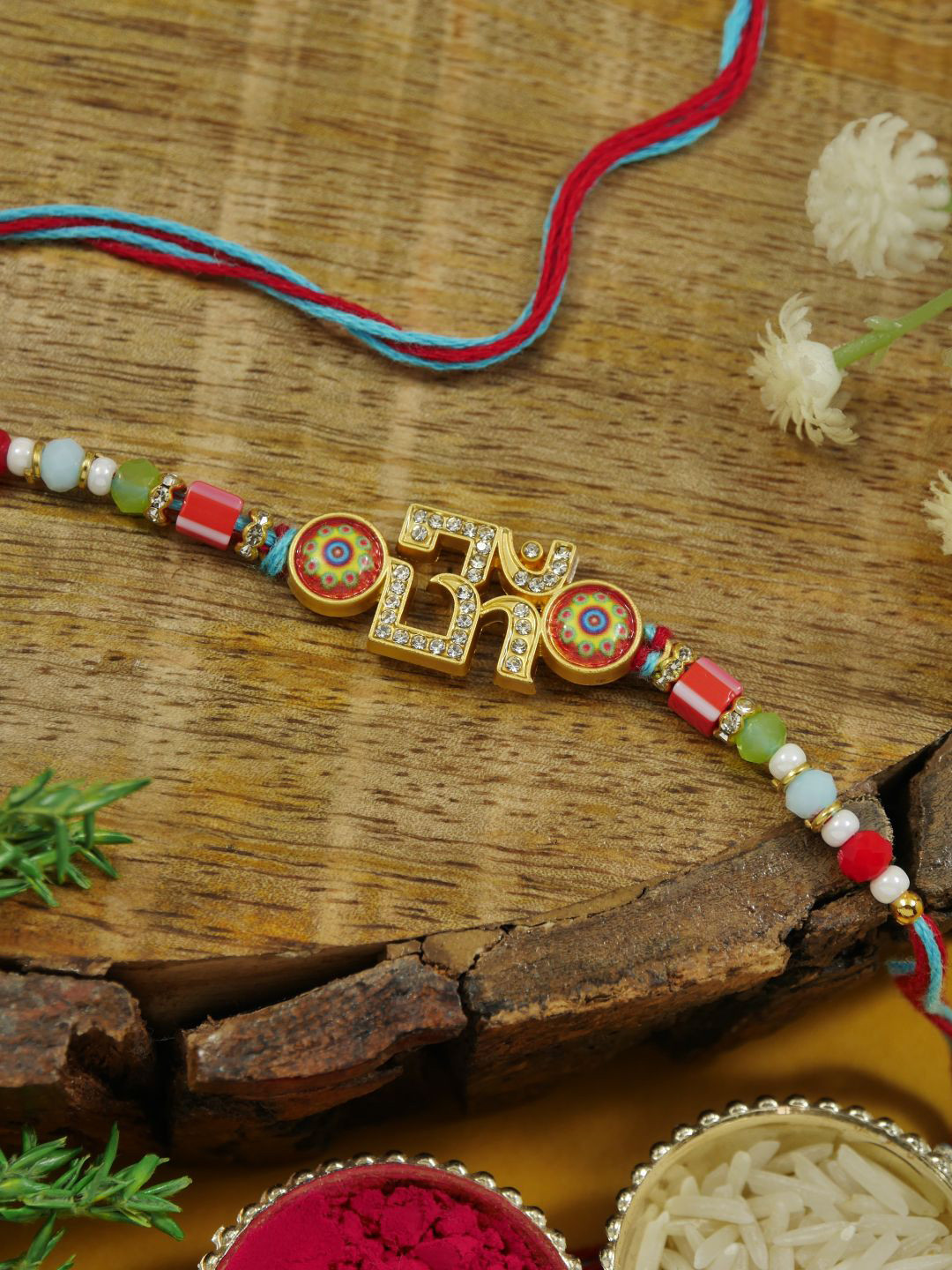 I Jewels Om Design Thread Rakhi