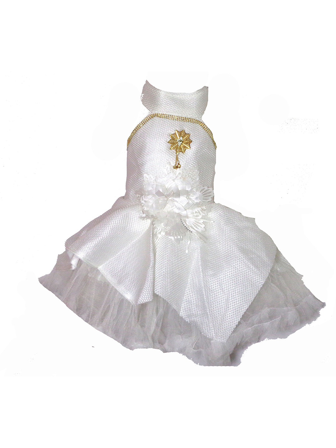 VILLATA FASHION Halter Neck Georgette Fit & Flare Dress