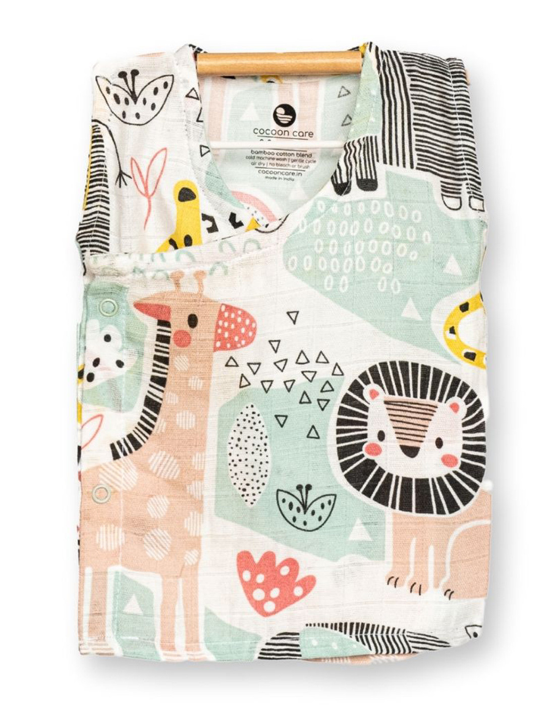 Cocoon Care Infants Printed Bamboo Muslin Kimono Jabla Vest