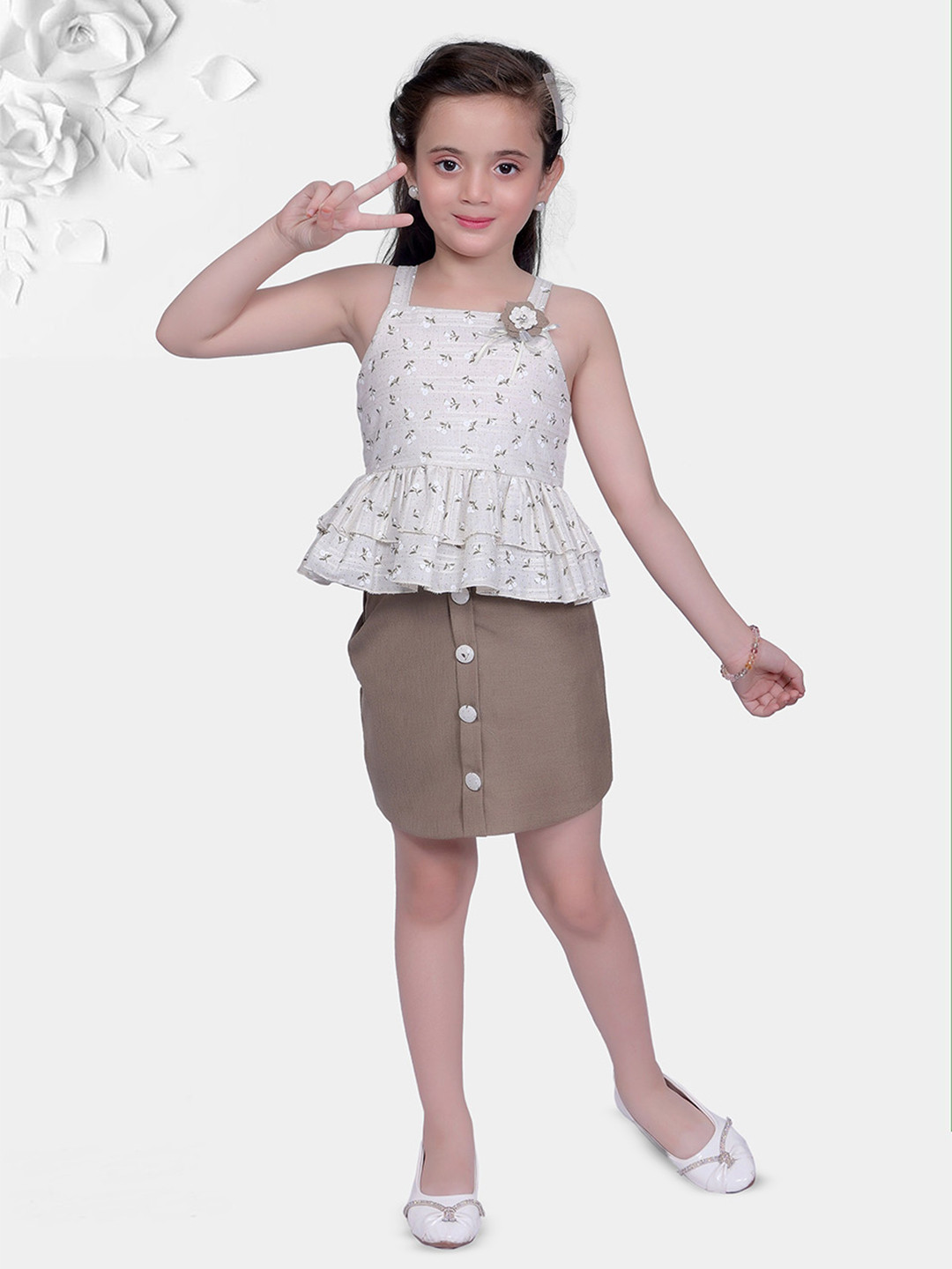 BAESD Girls Shoulder Straps Top and Skirts