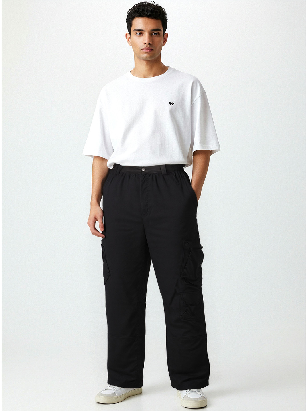 glitchez Men Pocket Loose Fit Cargos