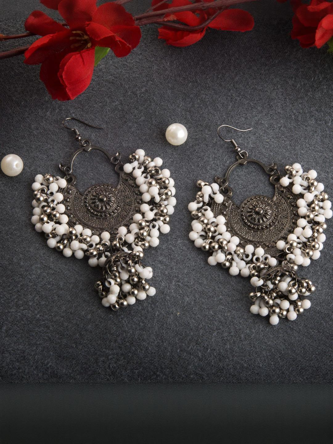 Creative Frogs Women White Earrings
