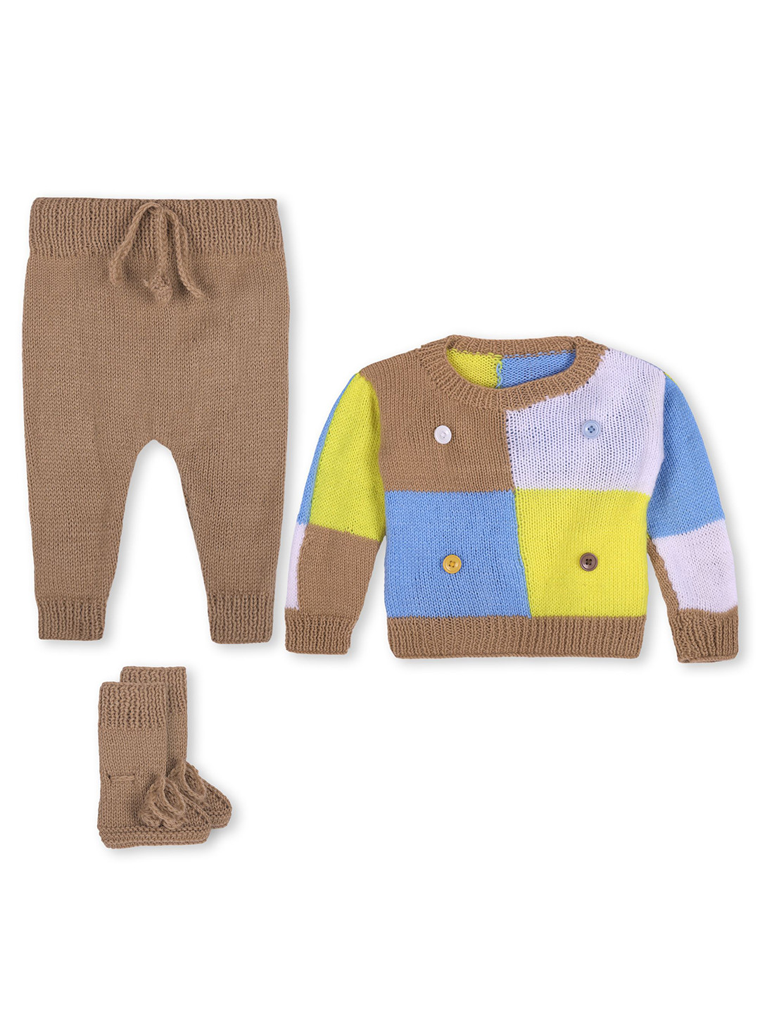 sahil collection Infants 4-Pcs Pure Wool Baby Apparel Gift Set