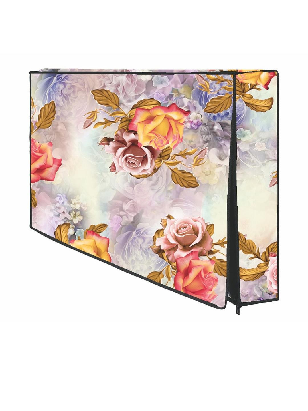 MOGNE FAB Multicolor PVC Waterproof & Dustproof Floral Printed  43 Inch LED TV Cover