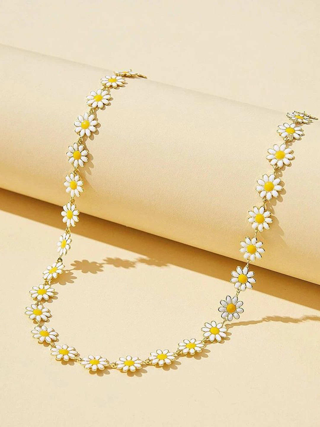 VS Unique Collection Floral Sunflower Charm Daisy Flower Choker Necklace Pendant