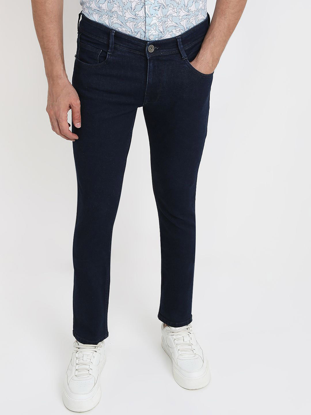 Parx Men Tapered Fit Low-Rise Non Stretchable Jeans