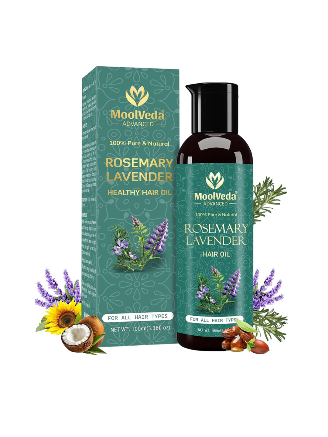 MOOLVEDA Rosemary Lavender Hair Oil- 100 ml