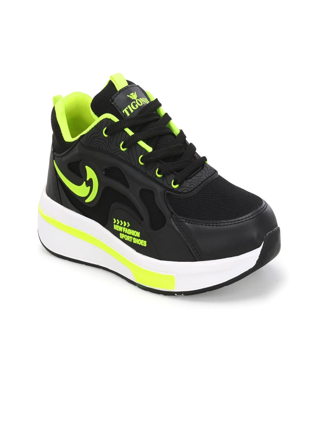 TIGONIS Men Striped Round Toe Regular Sneakers