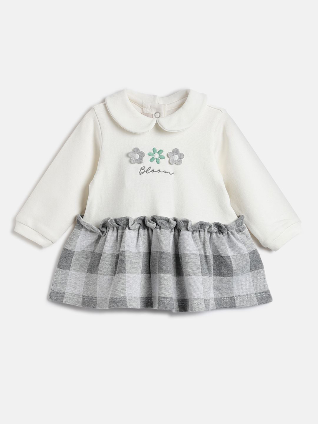 Chicco Kids-Girls Peter Pan Collar Applique A-Line Dress
