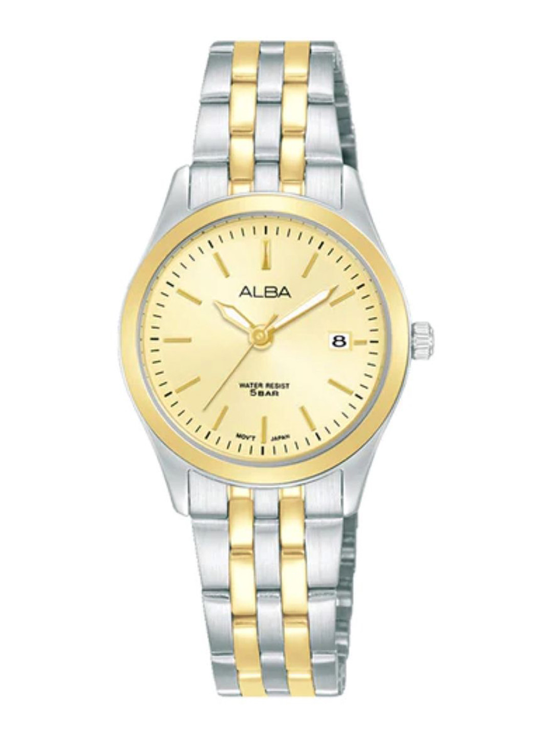 Alba Women Stainless Steel Bracelet Style Straps Analogue Motion Powered Watch AH7CE8X1