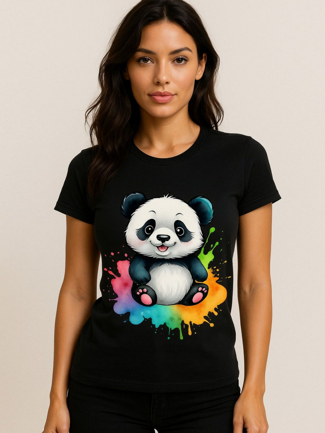 Anikmart Unisex Kung Fu Panda Dri-FIT Graphic Printed Round Neck Cotton T-shirt