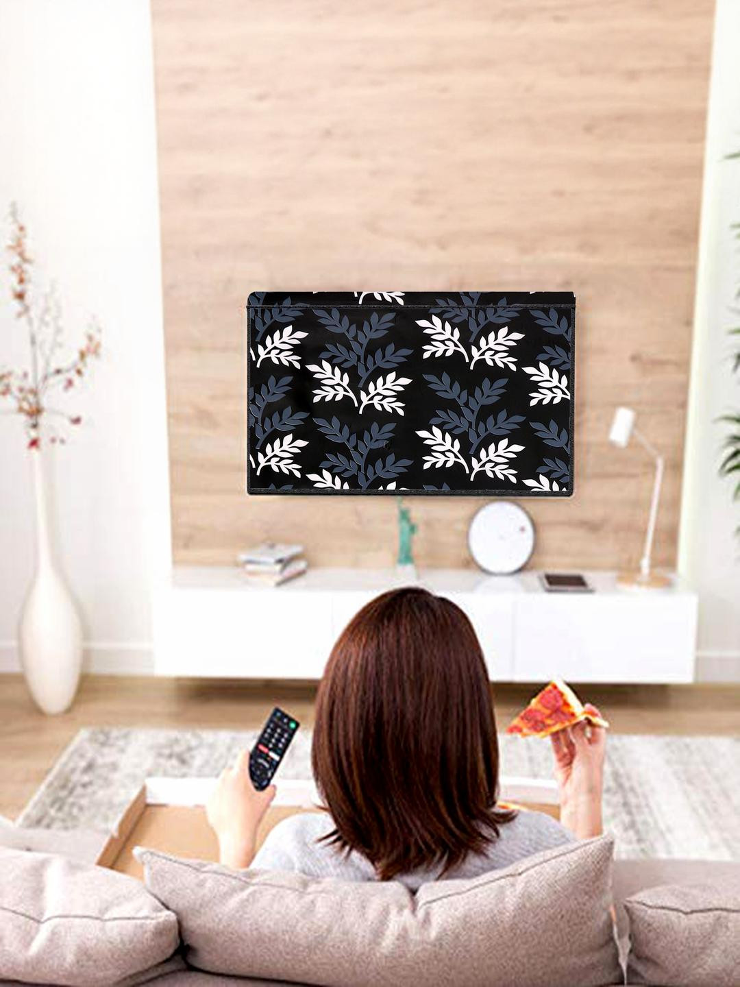 MOGNE FAB Black Printed PVC Waterproof and Dustproof 43 Inch LED TV Cover