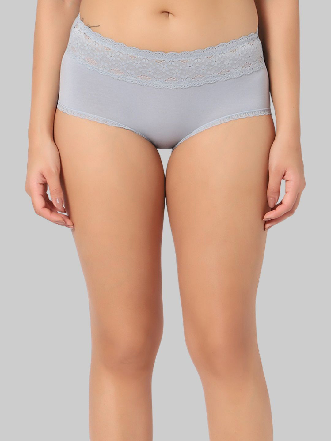 INTIMATE QUEEN Mid-Rise Hipster Briefs IQ-MBU-COOL GREY-XS
