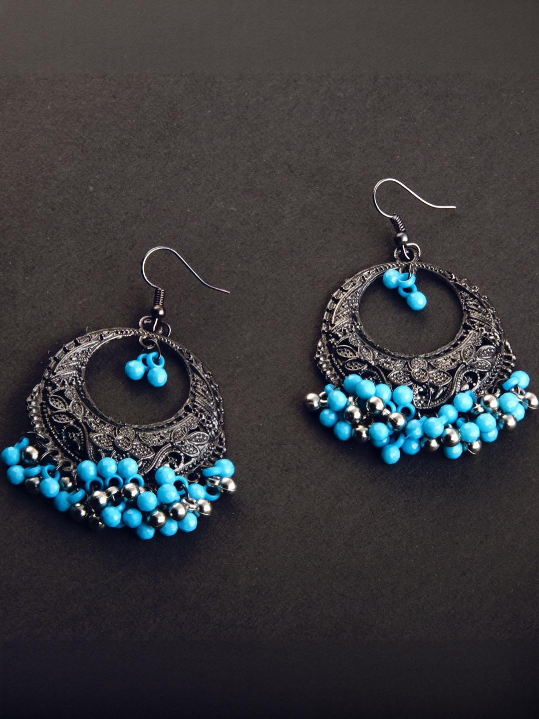Creative Frogs Women Blue Earrings