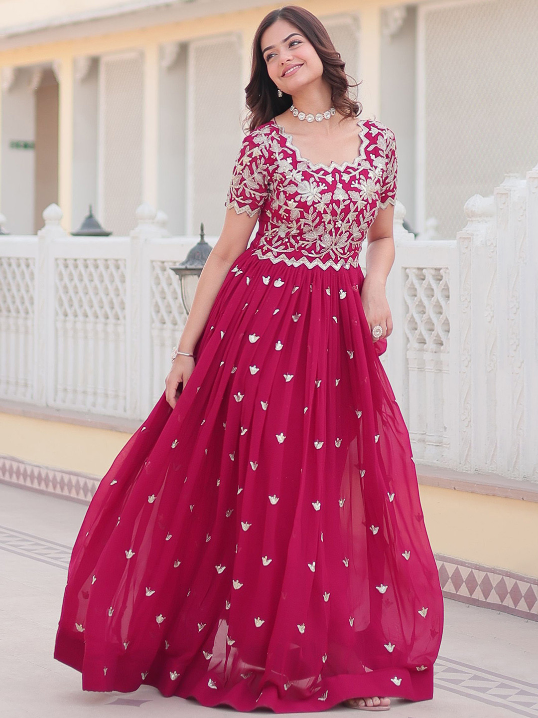 KALINI Embriodery Gown Maxi Ethnic Dress