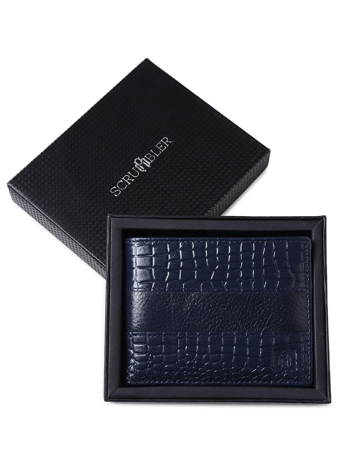 Scrumbler Men Textured Leather Two Fold Wallet with SIM Card Holder