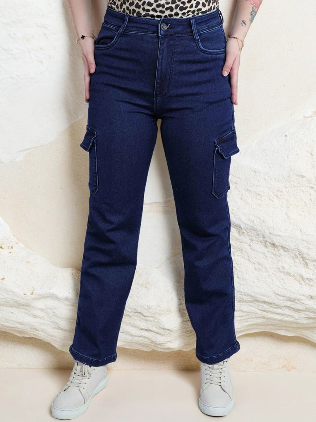 DressBerry Women Pixie Straight Fit High-Rise Stretchable Jeans