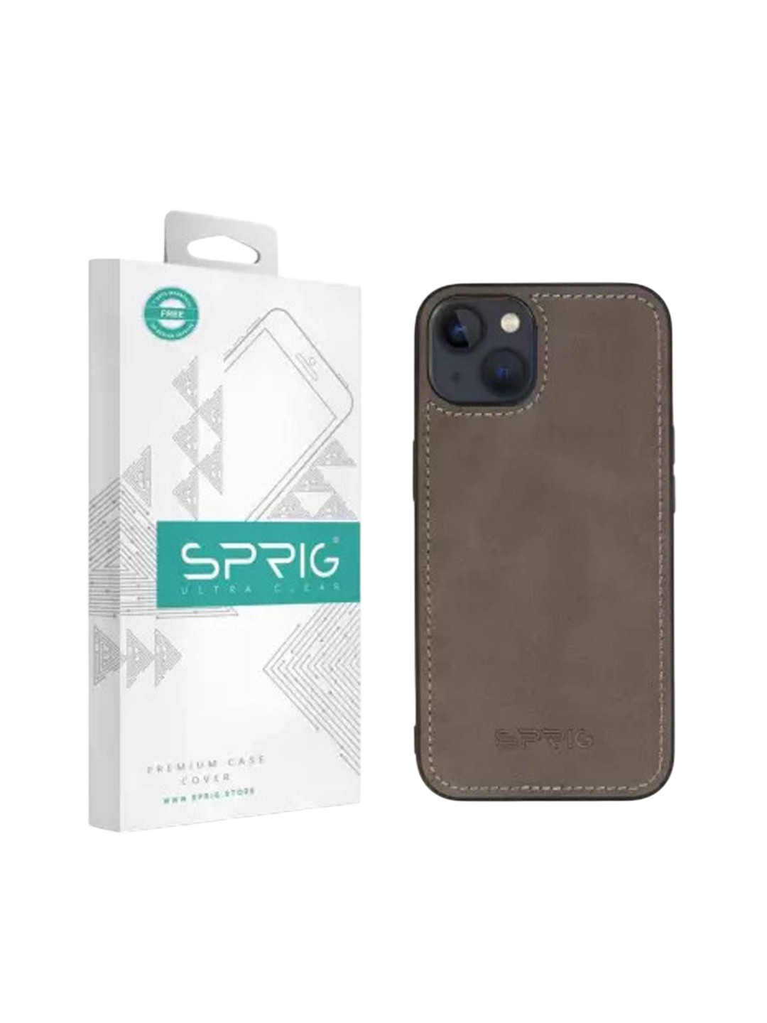 SPRIG iPhone 14 Matte PU Leather Back Cover