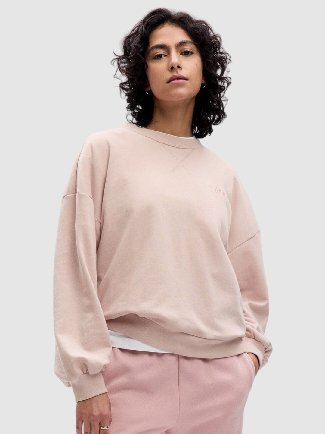 GAP Women Slim Fit Round Neck Sweatshirt
