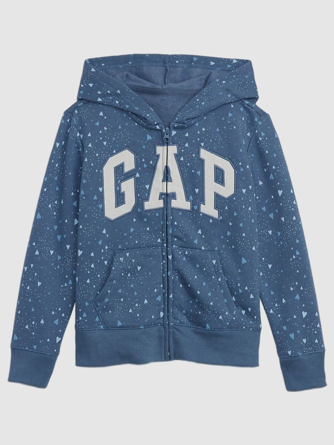 GAP Kids Girls Brand Logo Printed Zip-Front Hoodie Sweatshirt
