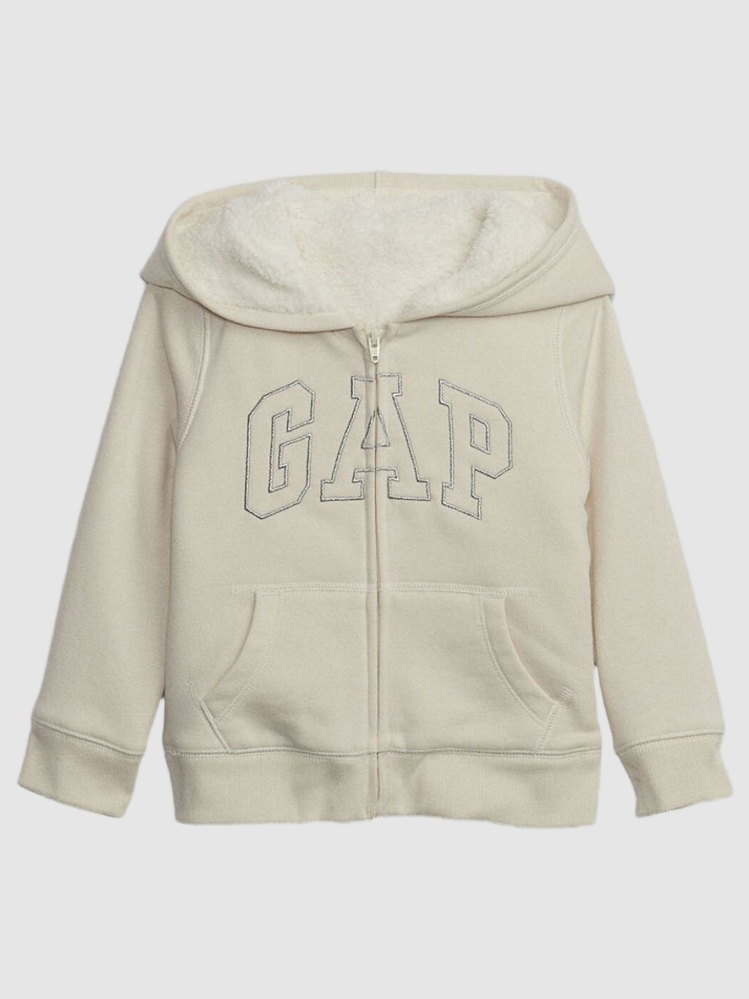 GAP Girls Logo Printed Zip-Front Hooded Sweatshirt