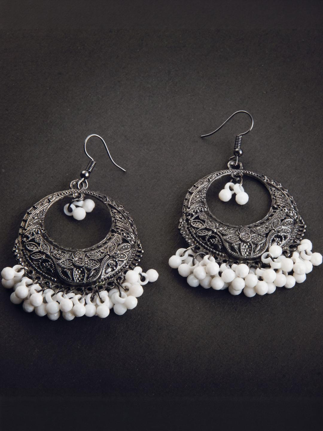 Creative Frogs Oxidised Circular Chandbalis Earrings