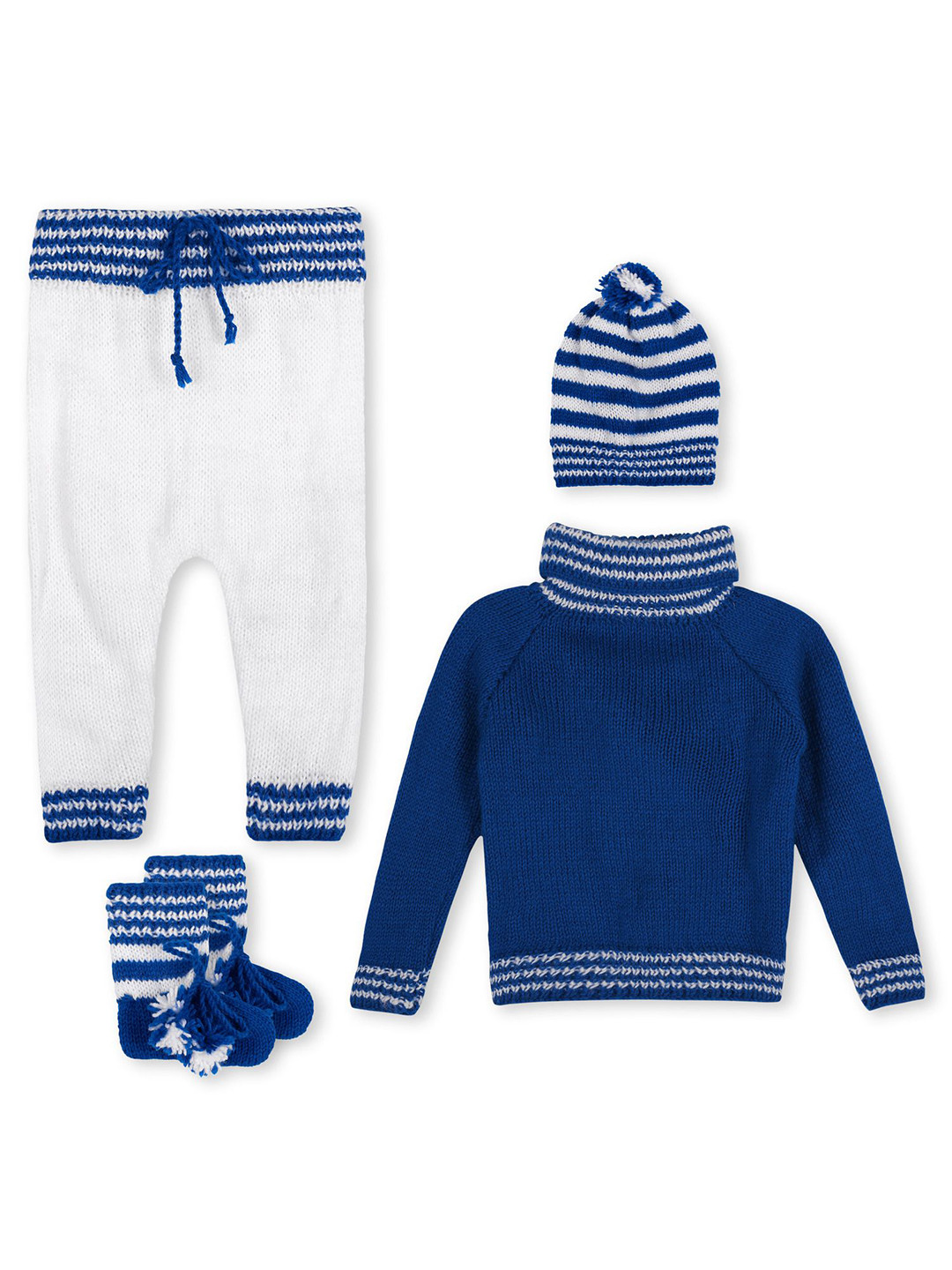 sahil collection Infants 5-Pcs Pure Wool Baby Apparel Gift Set