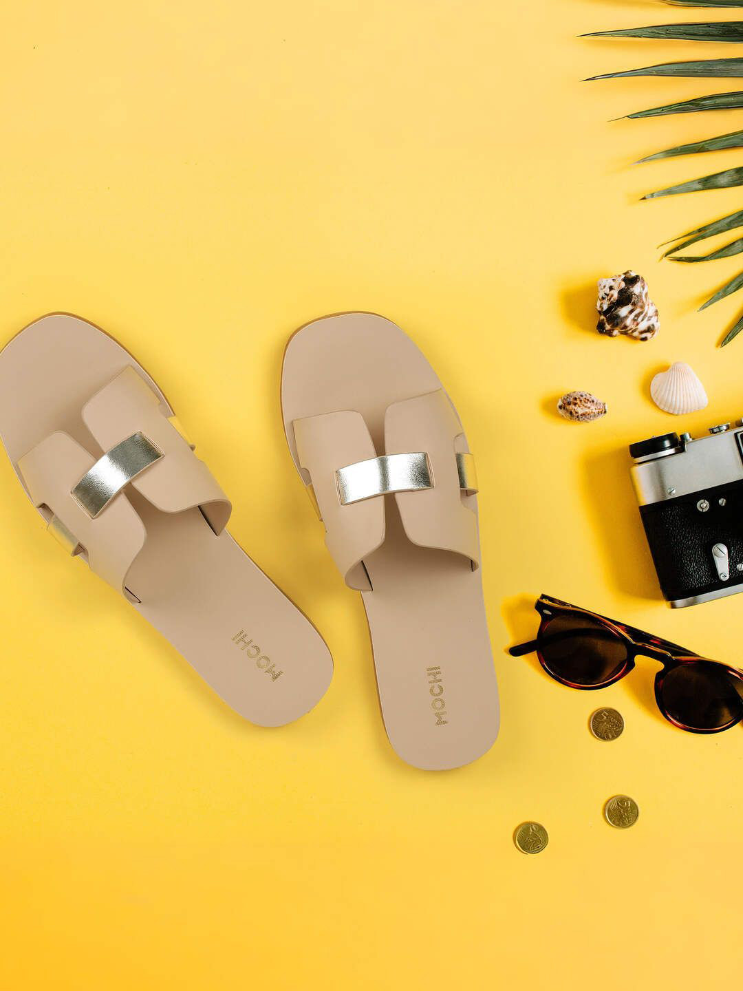 Mochi Women Casual Slip-On Open Toe Flats