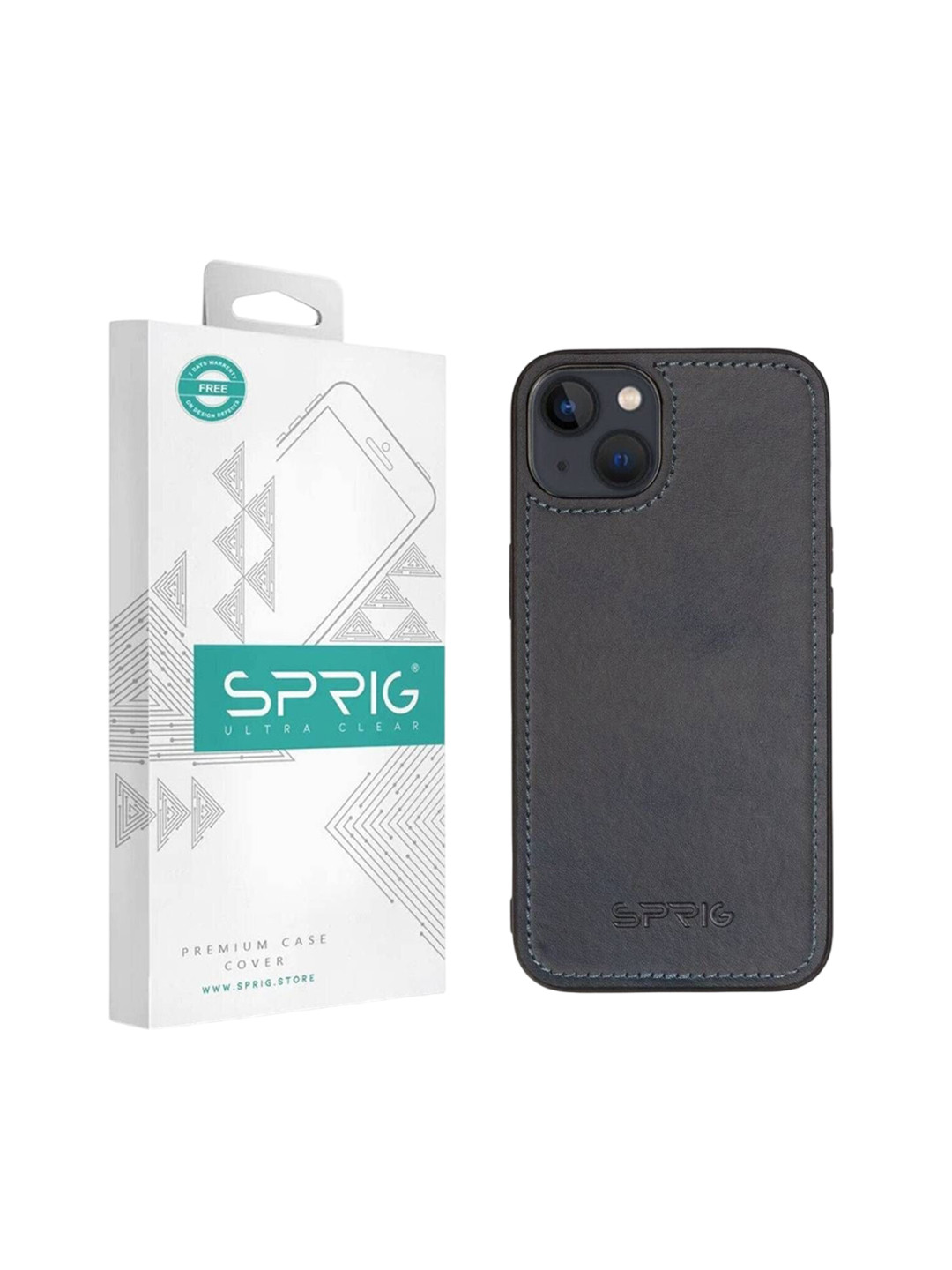 SPRIG iPhone 14 Matte PU Leather Back Cover