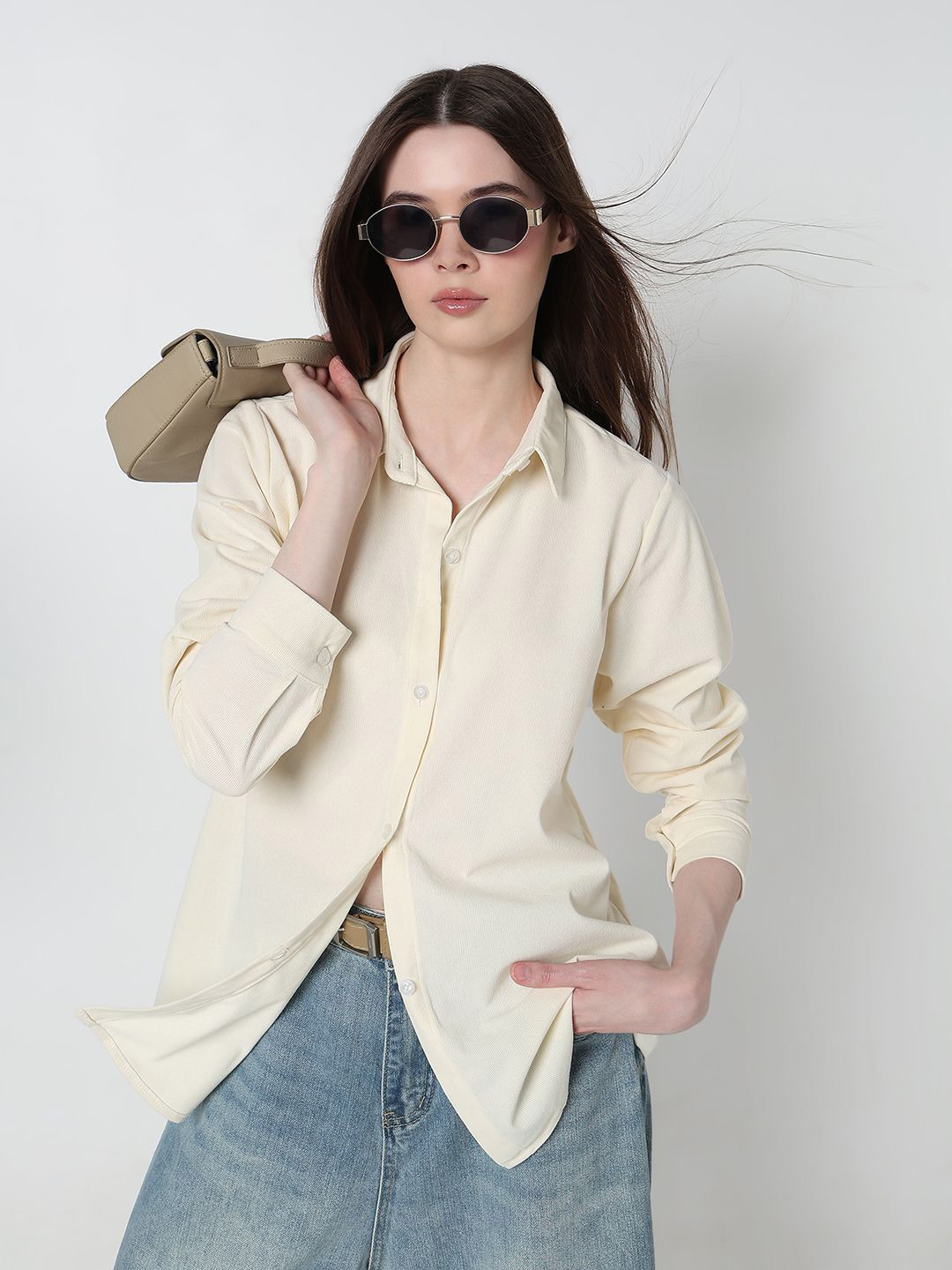 SHOWOFF Relaxed Fit Corduroy Casual Shirt