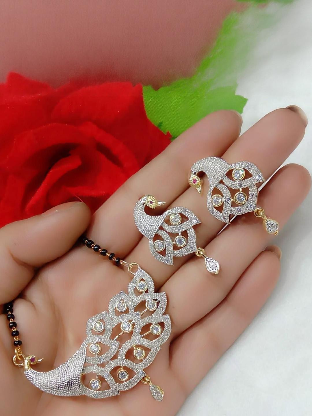 SSN Global Brass Gold-plated Multicolor Jewellery Set (Pack of 1)