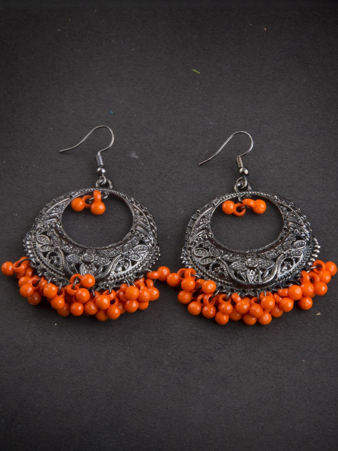 Creative Frogs Women Orange Earrings