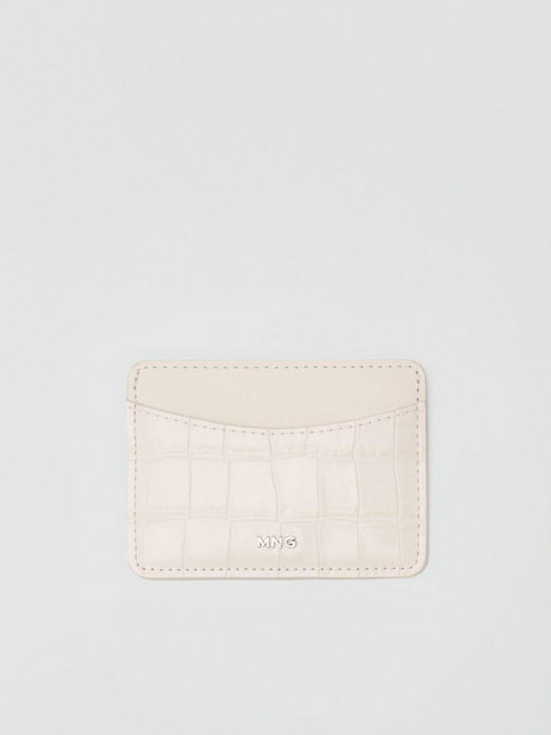 MANGO Women Croc Effect Card Holder