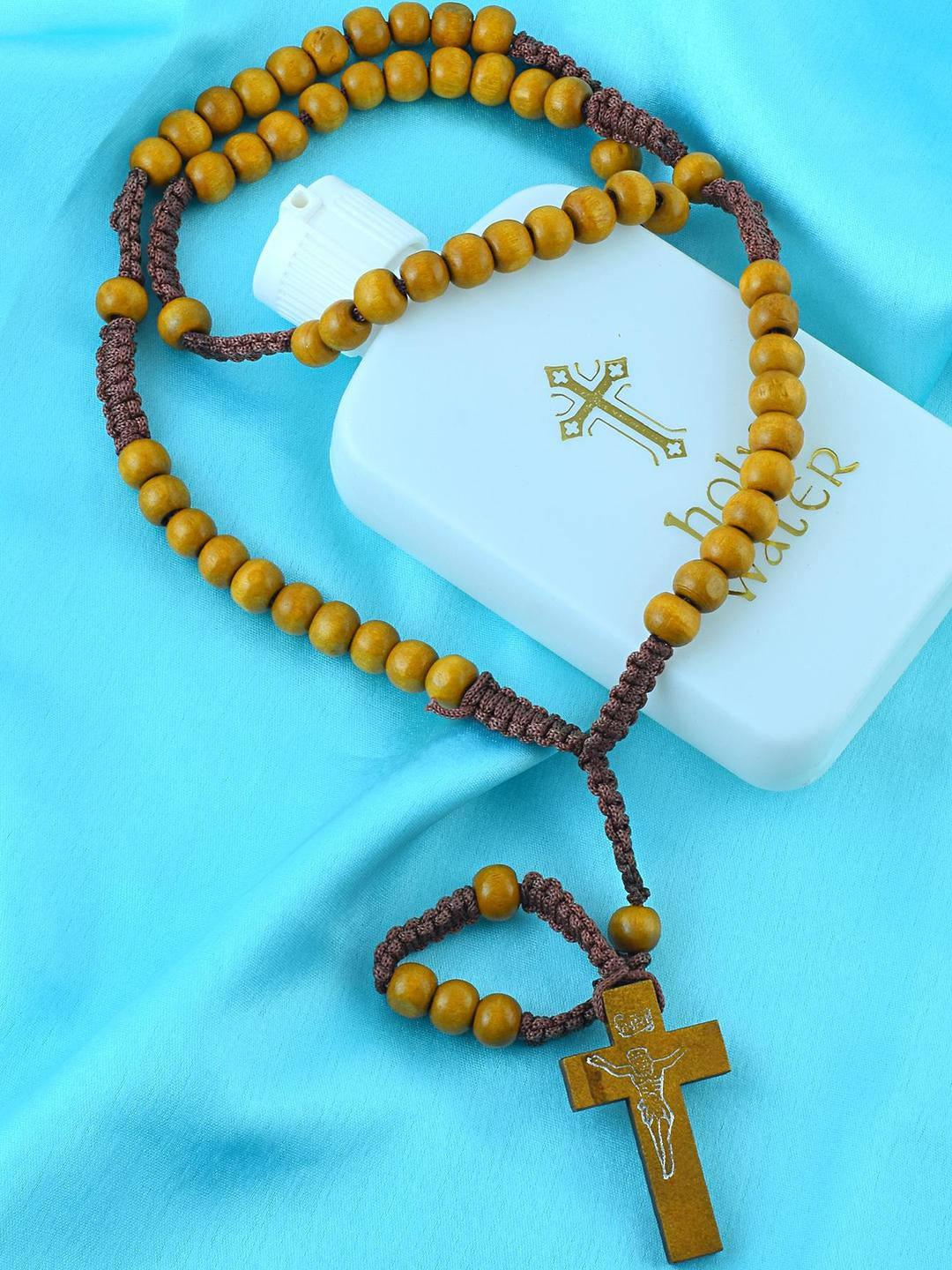 MEMOIR Gold-Plated Rosary Pendant with Chains