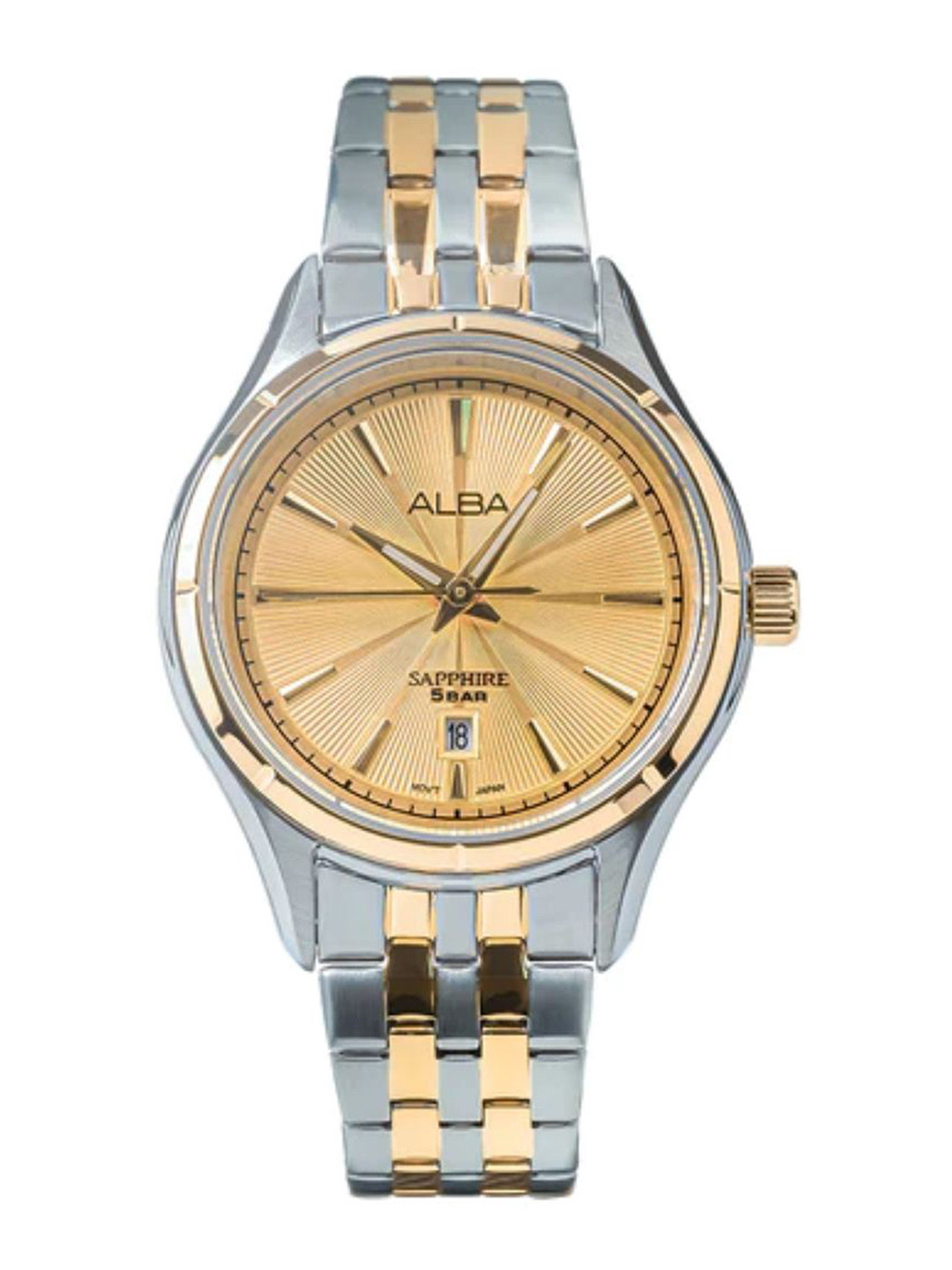 Alba Women Dial & Stainless Steel Bracelet Style Analogue Motion Powered Watch AH7CY2X1