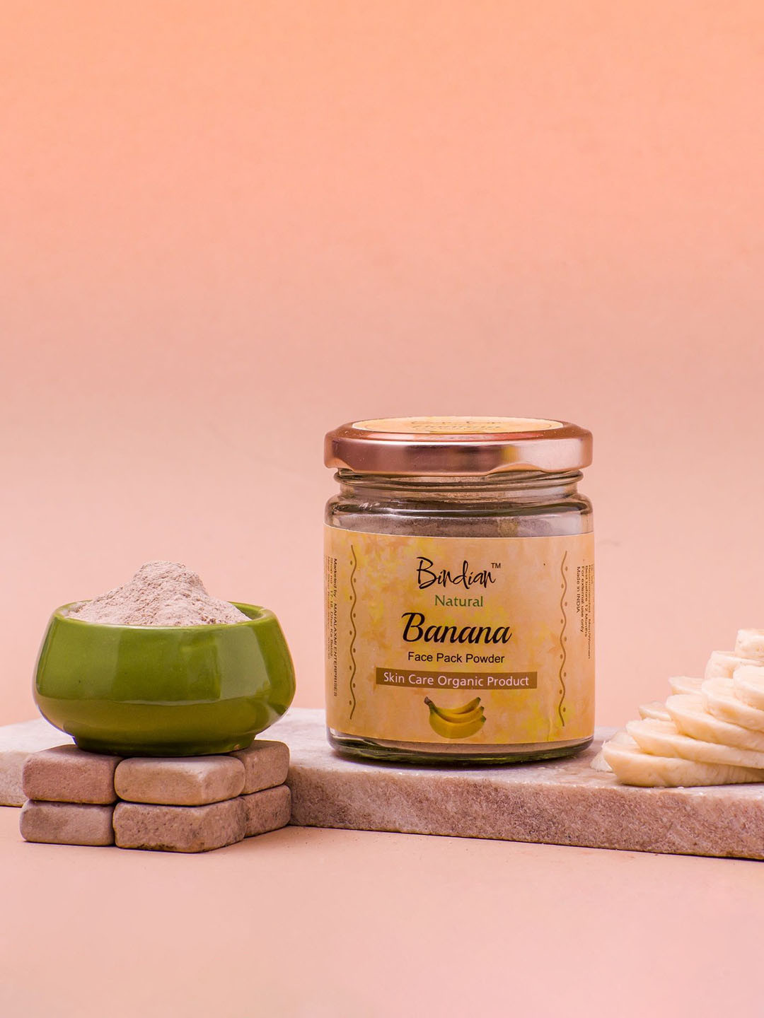 Bindian Banana Face Pack Powder For Glowing Skin - 100 g